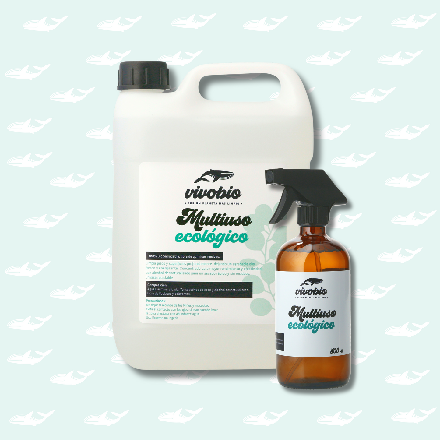 Multiuso Bidón 3 Lt + Multiuso 500ml en pulverizador de vidrio