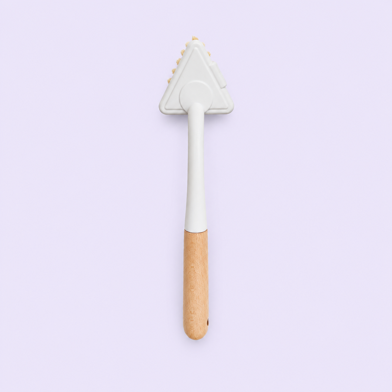 Escobilla de Limpieza Triangular con mango ergonómico de madera