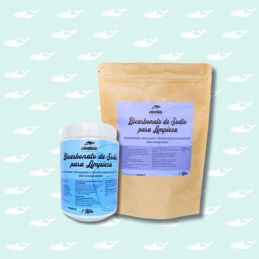 Bicarbonato de Sodio frasco 1 Kg + Recarga Bicarbonato de Sodio 1 Kg