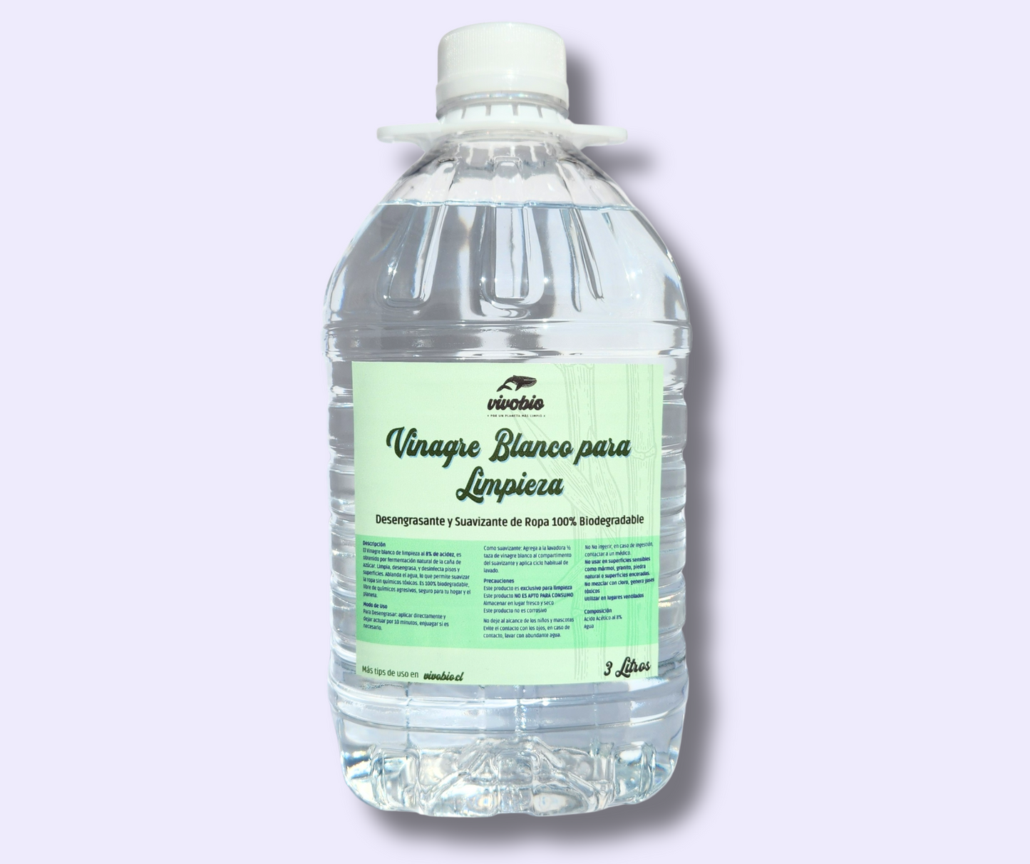 Vinagre Blanco para Limpieza al 8% de acidez 3 Lt