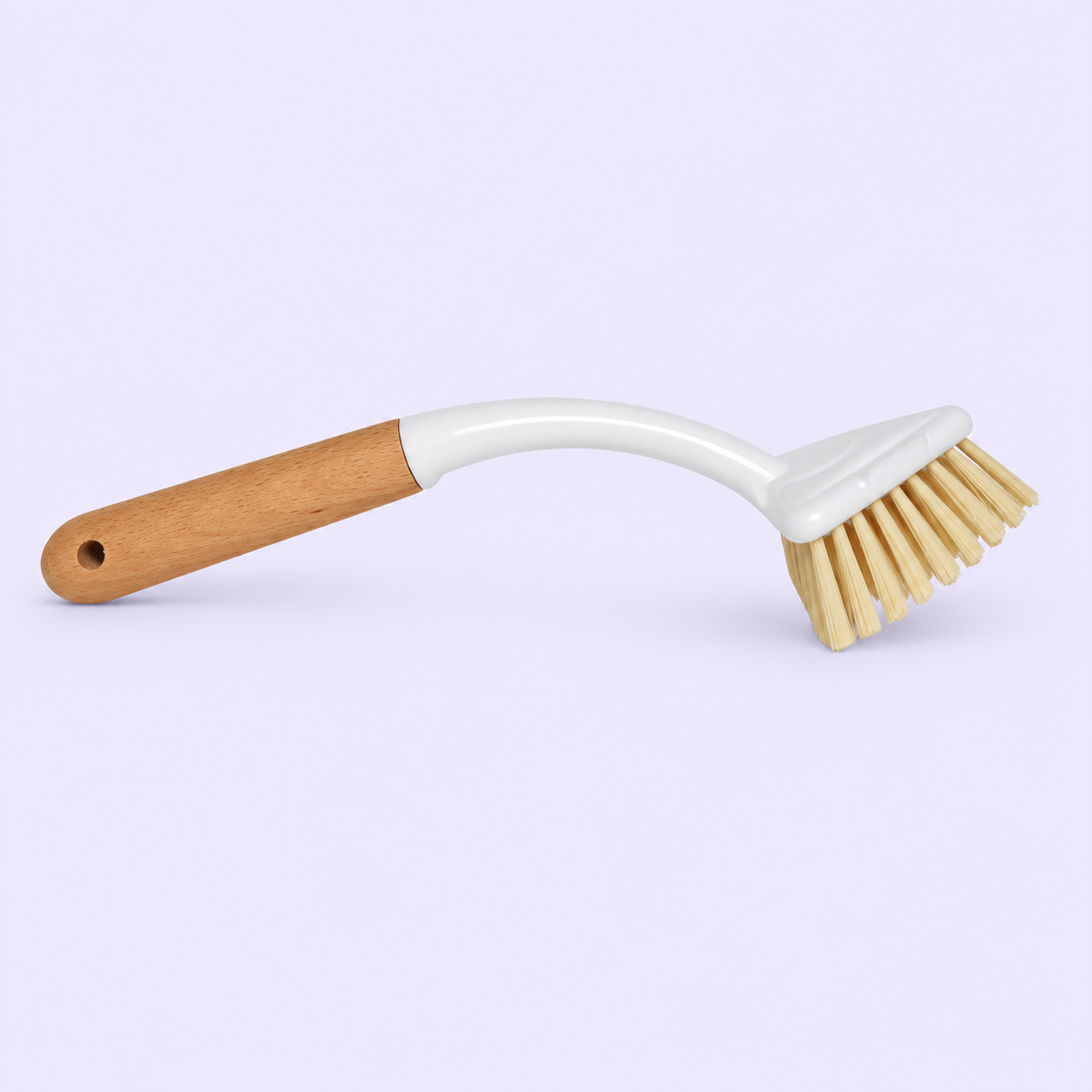 Escobilla de Limpieza Triangular con mango ergonómico de madera