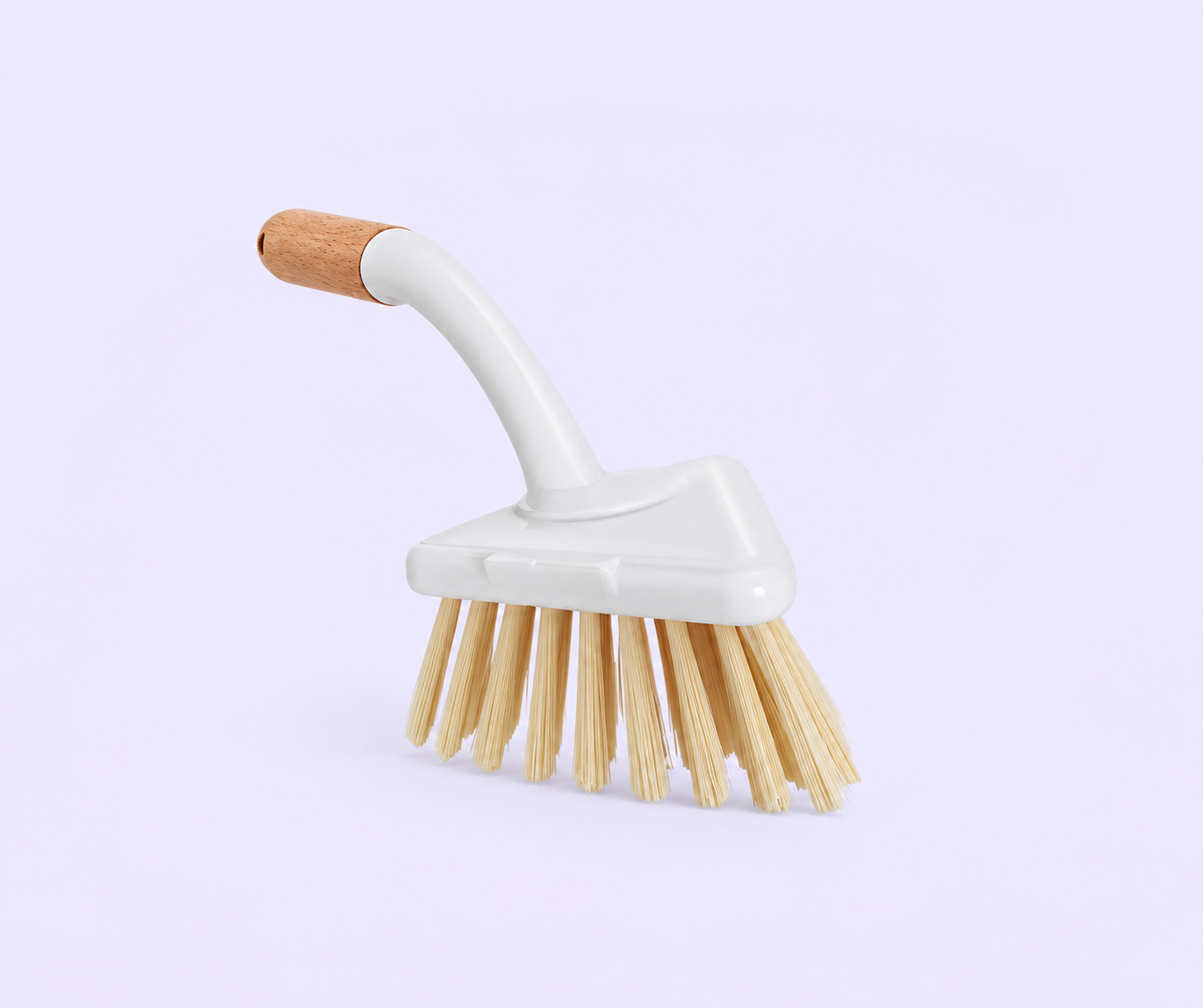 Escobilla de Limpieza Triangular con mango ergonómico de madera