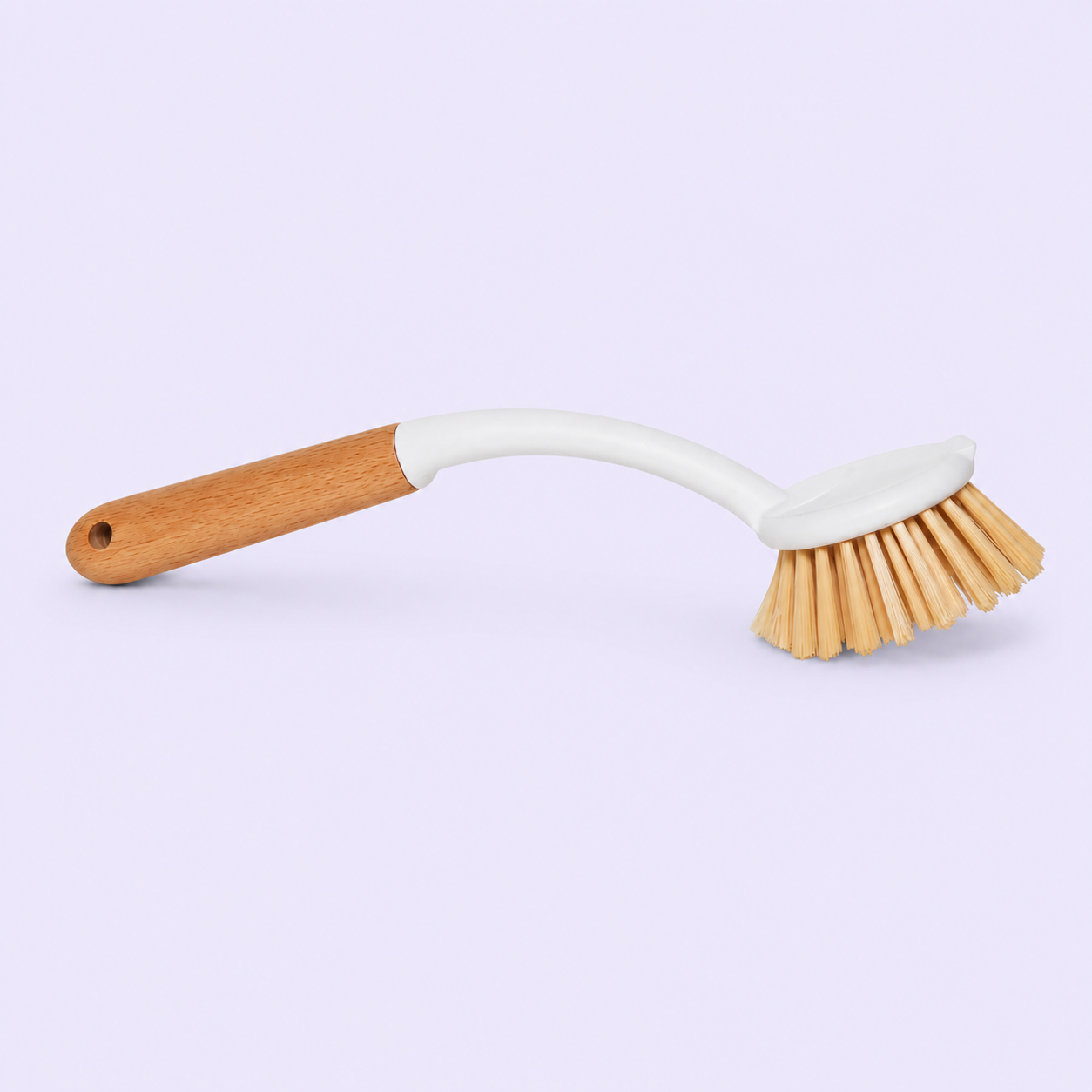 Escobilla de Limpieza Redonda con Mango Ergonómico de Madera