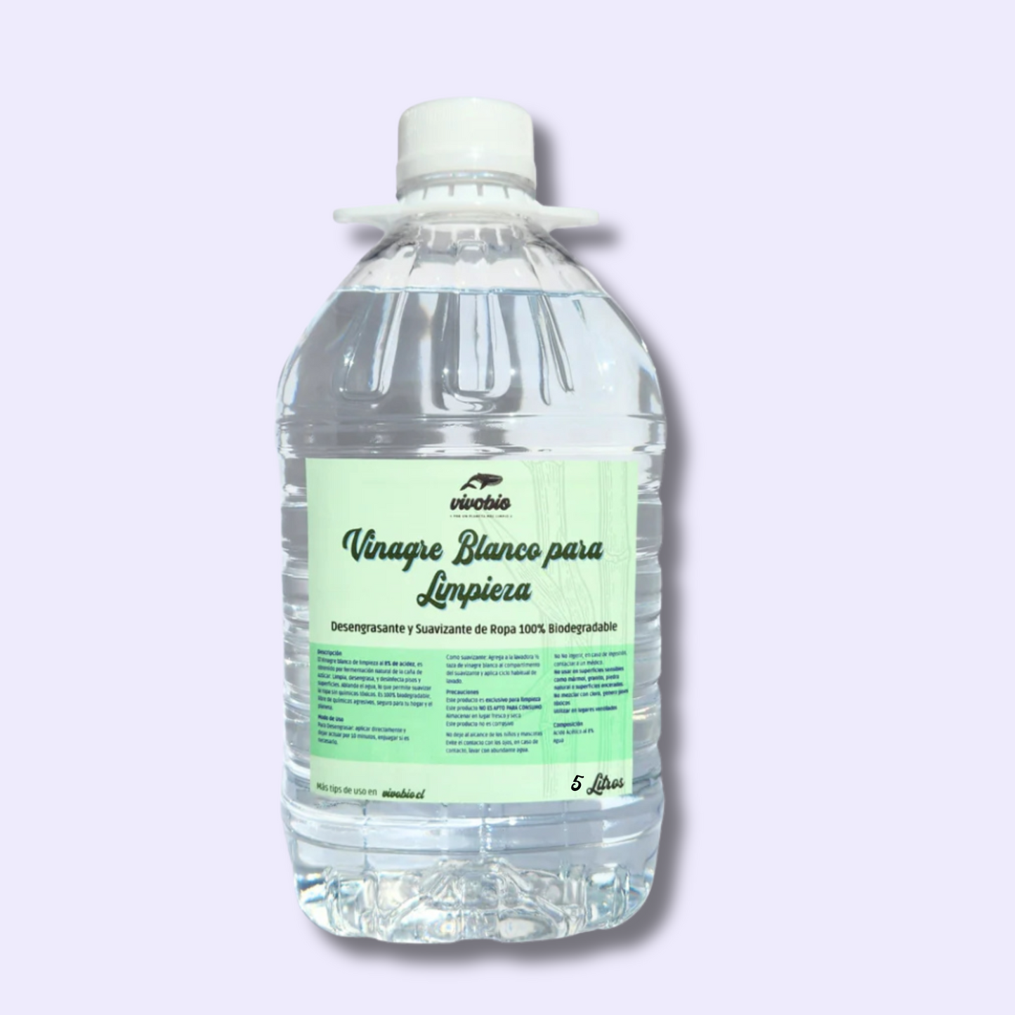 Vinagre Blanco de Limpieza al 8% de acidez 5 Lt